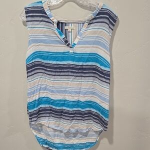 Northcrest Blue Sleeveless Blouse